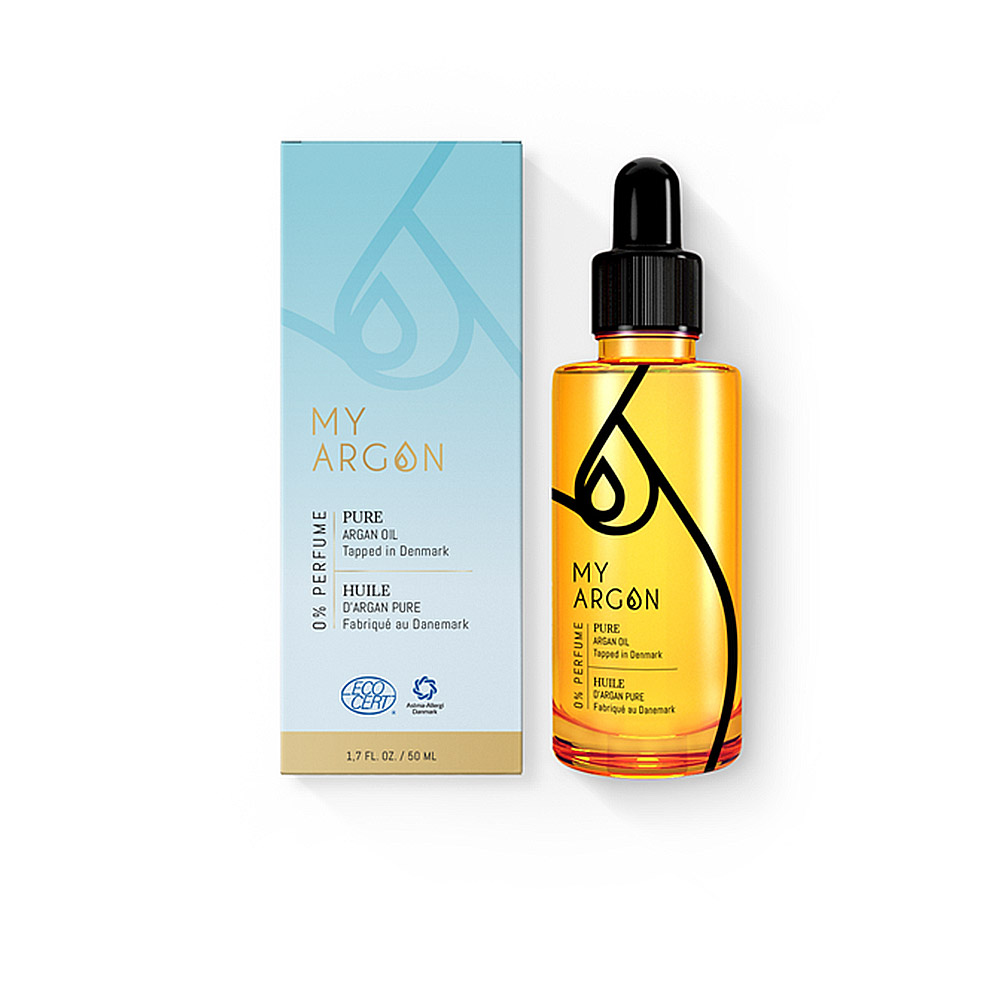 argan hair oil packaging design