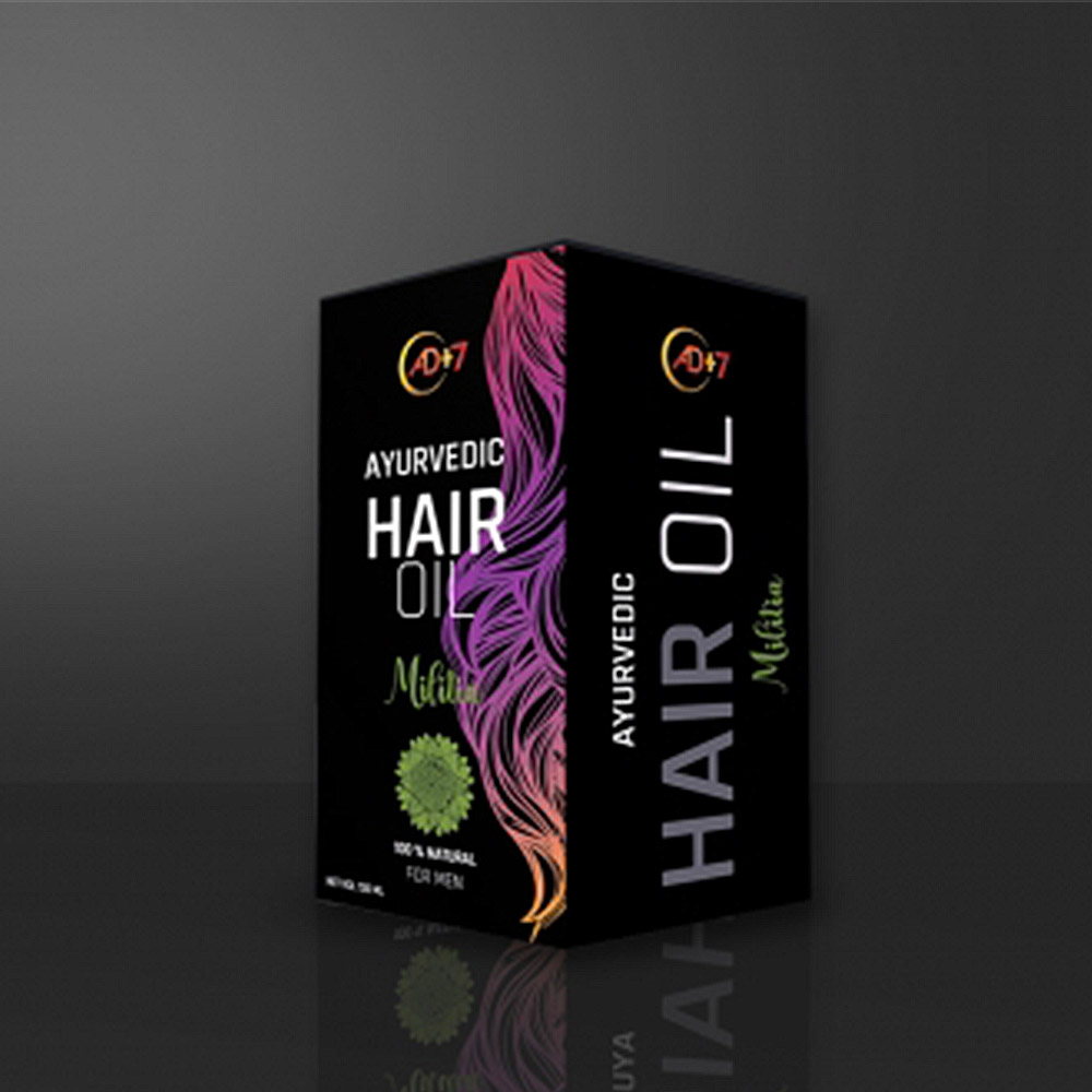 hair oil box packaging design