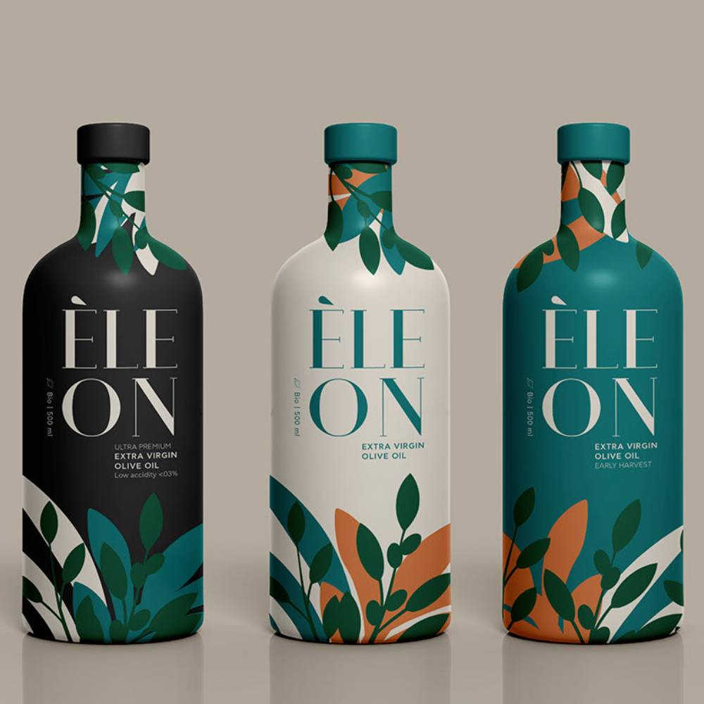 creative olive oil label design 