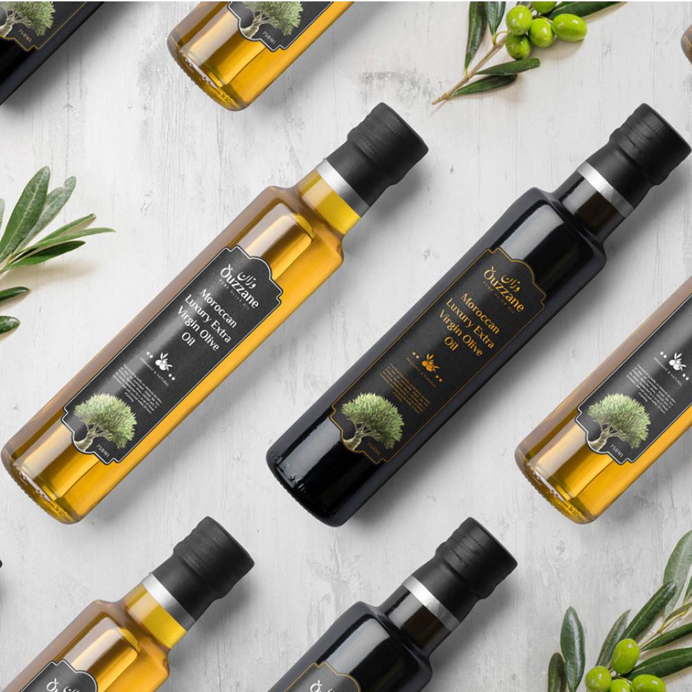 olive oil bottle label design 
