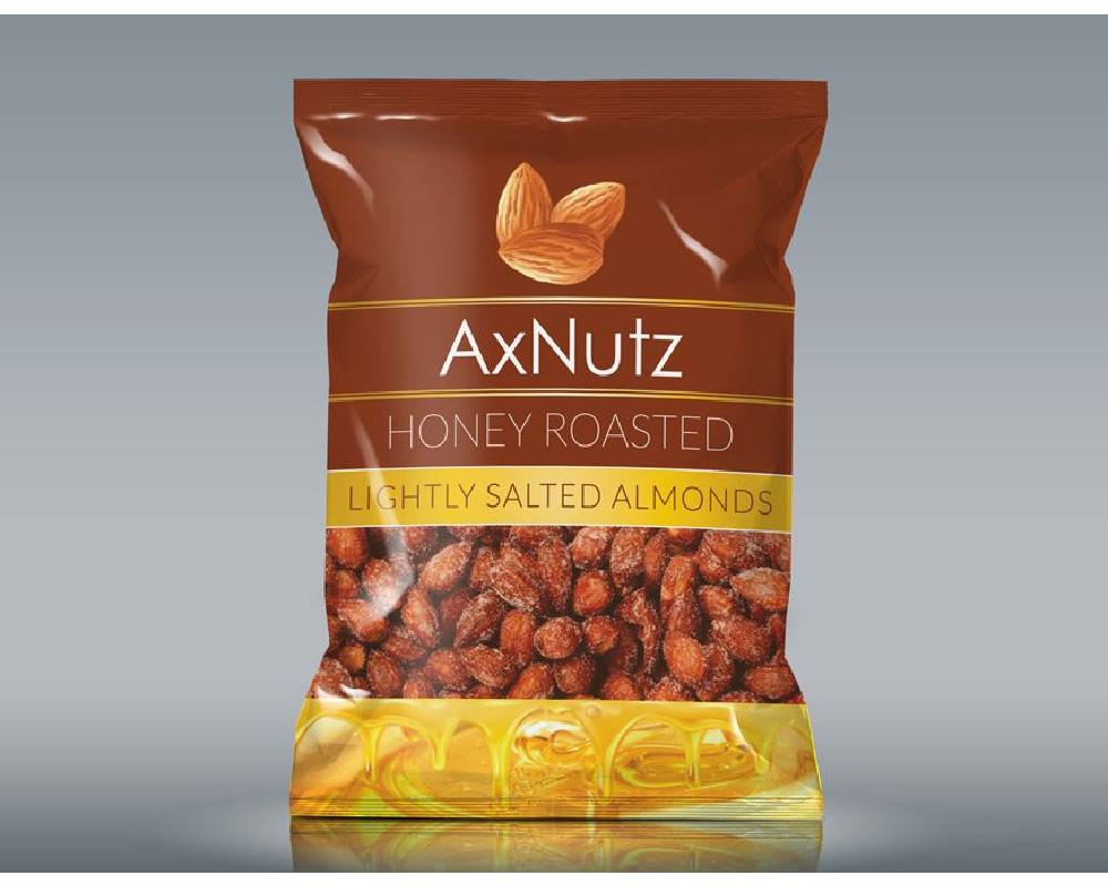 almond pouch packaging design 