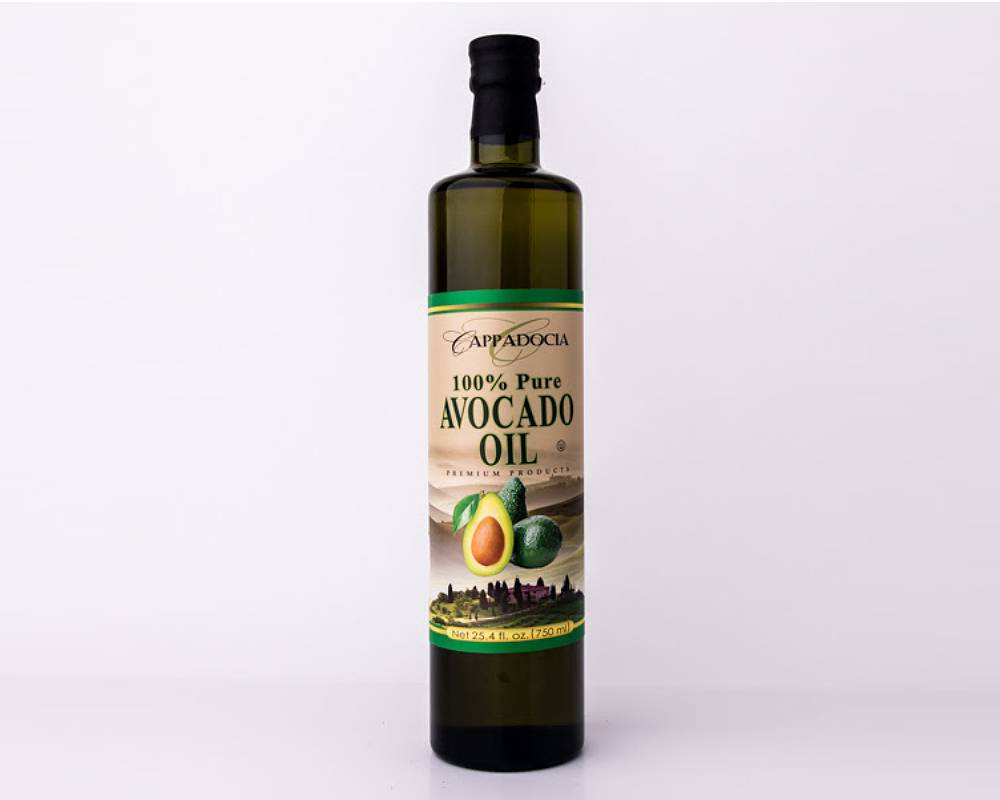 avocado oil bottle label design