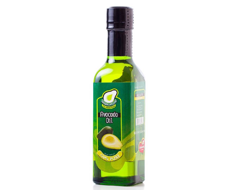 avocado oil bottle label design