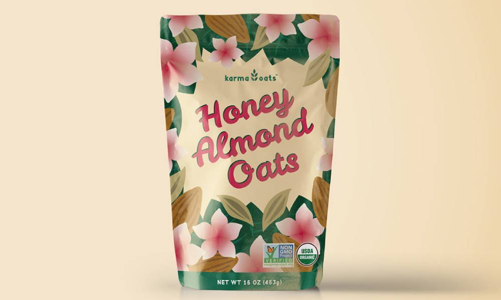 cereal oats pouch packaging design 