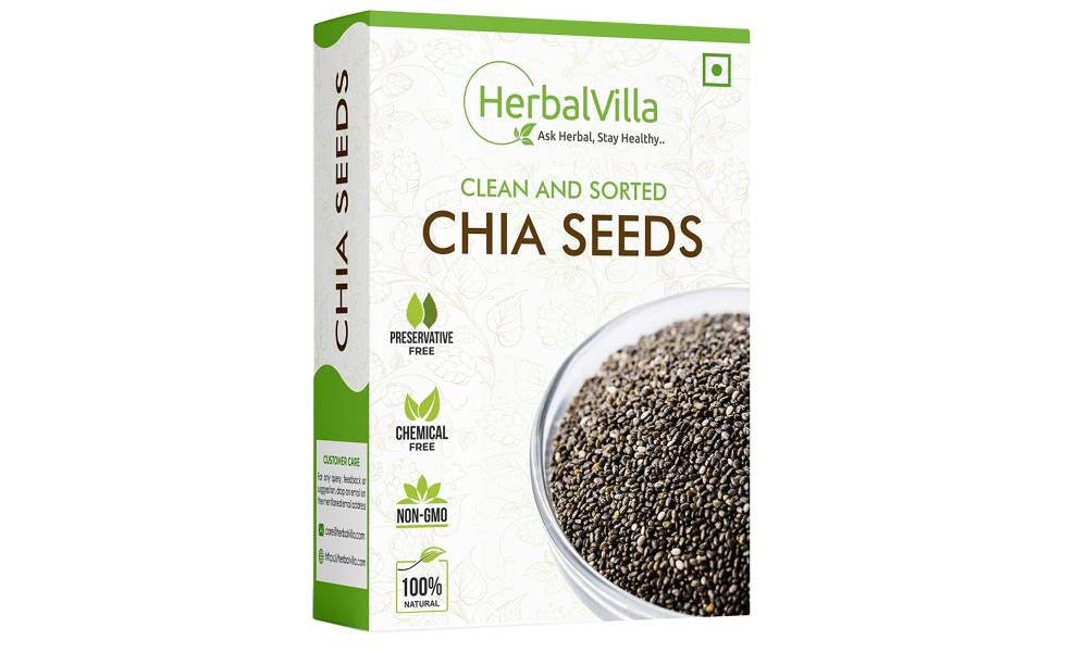 chia seeds box packaging design 