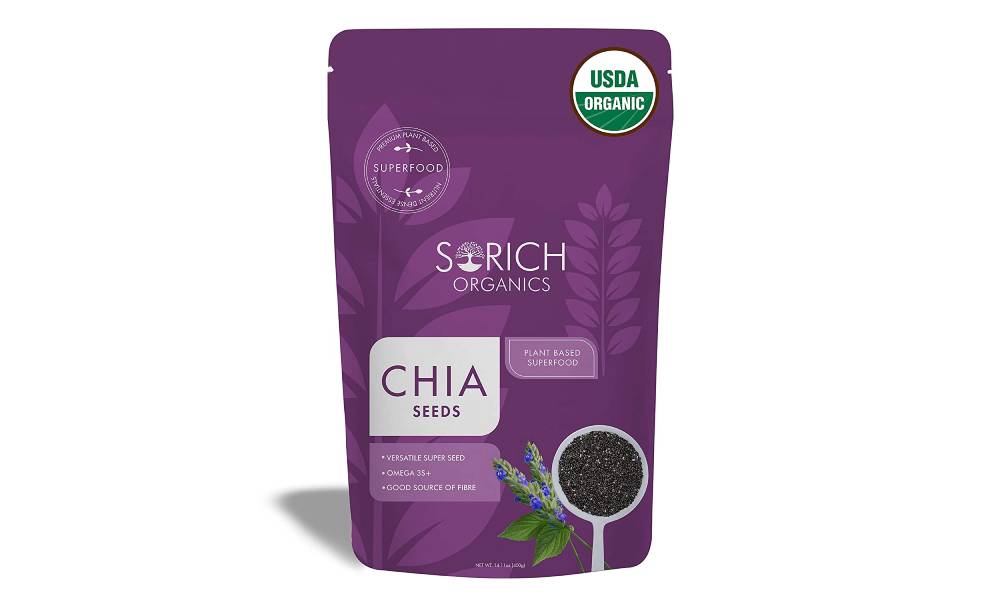 chia seeds pouch packaging design 