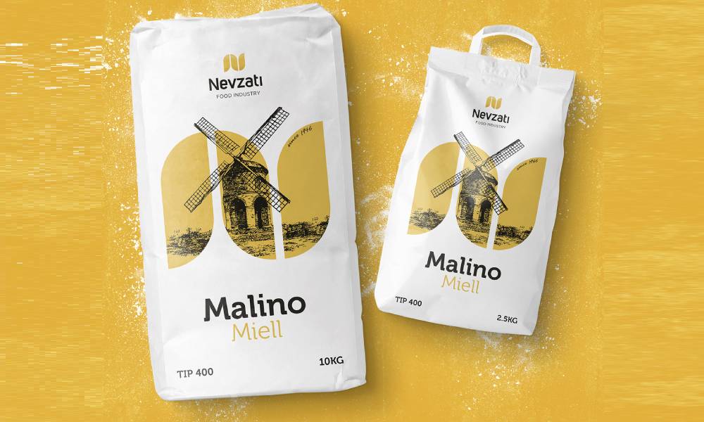 creative wheat flour packaging 