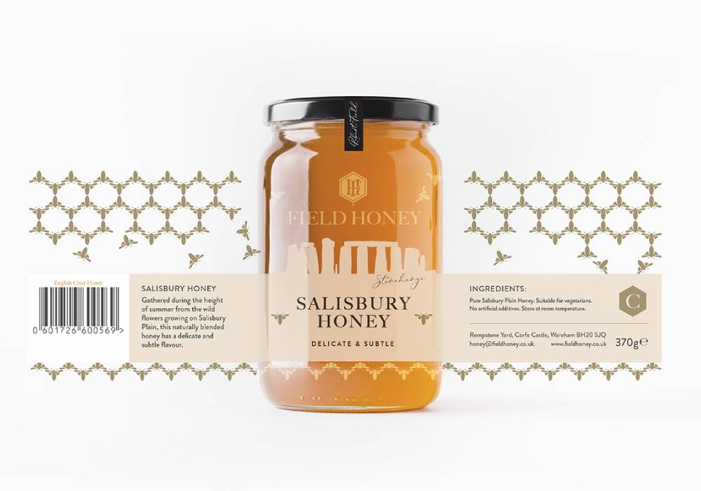 honey jar label design 