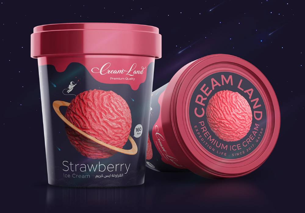 ice cream jar label design