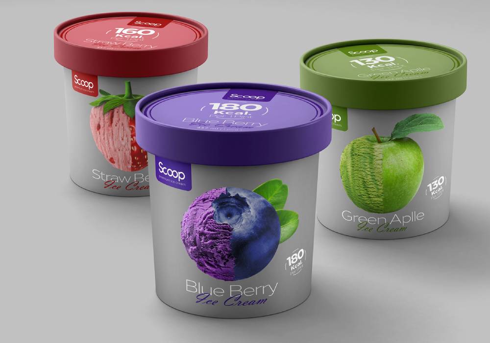 ice cream jar label design