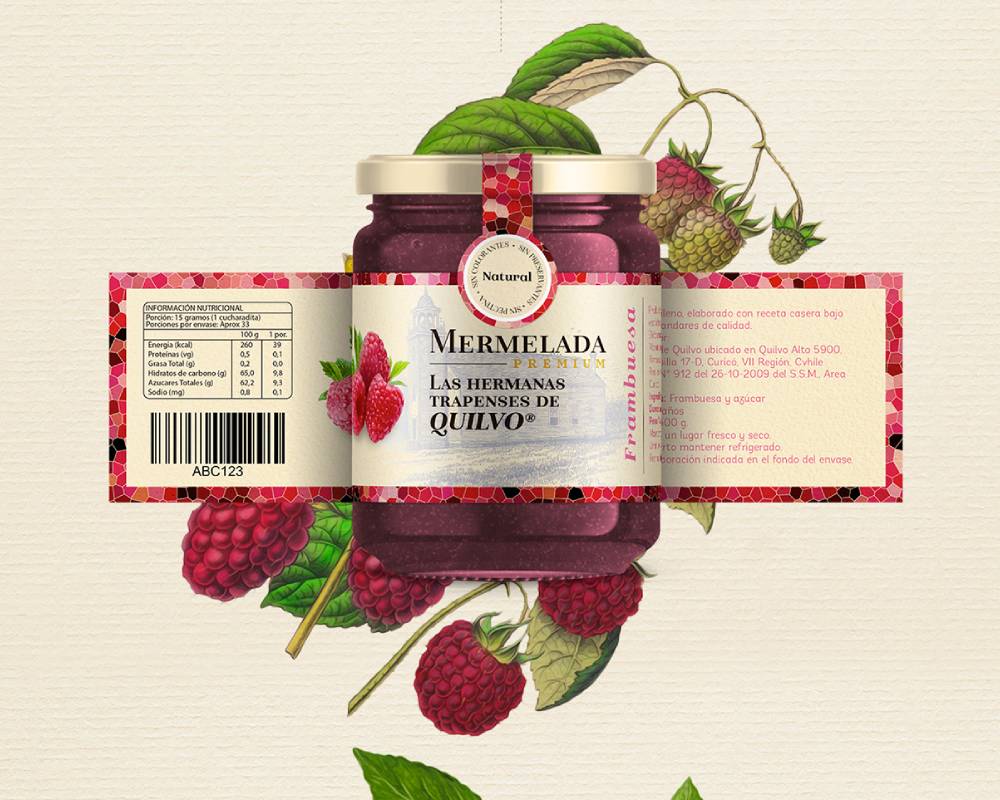 jam jar label design 