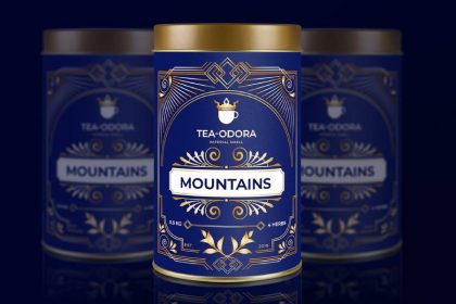 tea jar label design