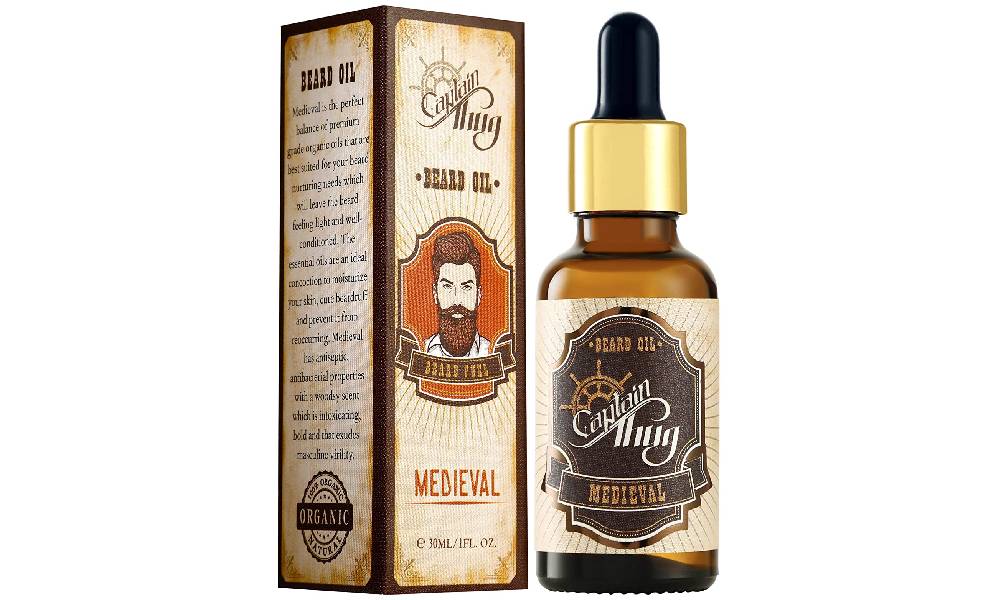 amazing beard oil label design 