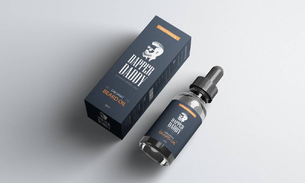 beard oil packaging design 