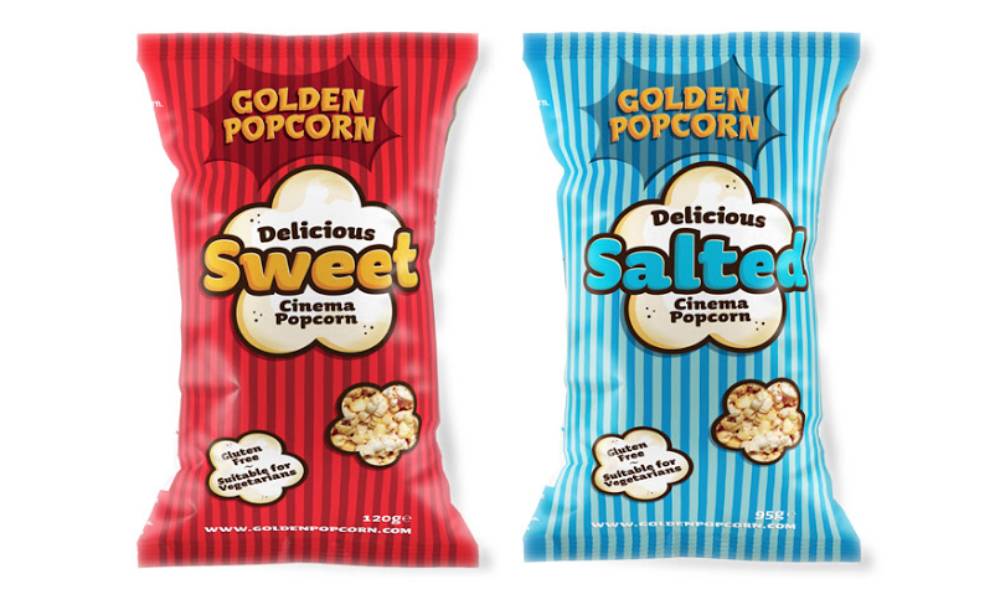 pop corn packaging design 