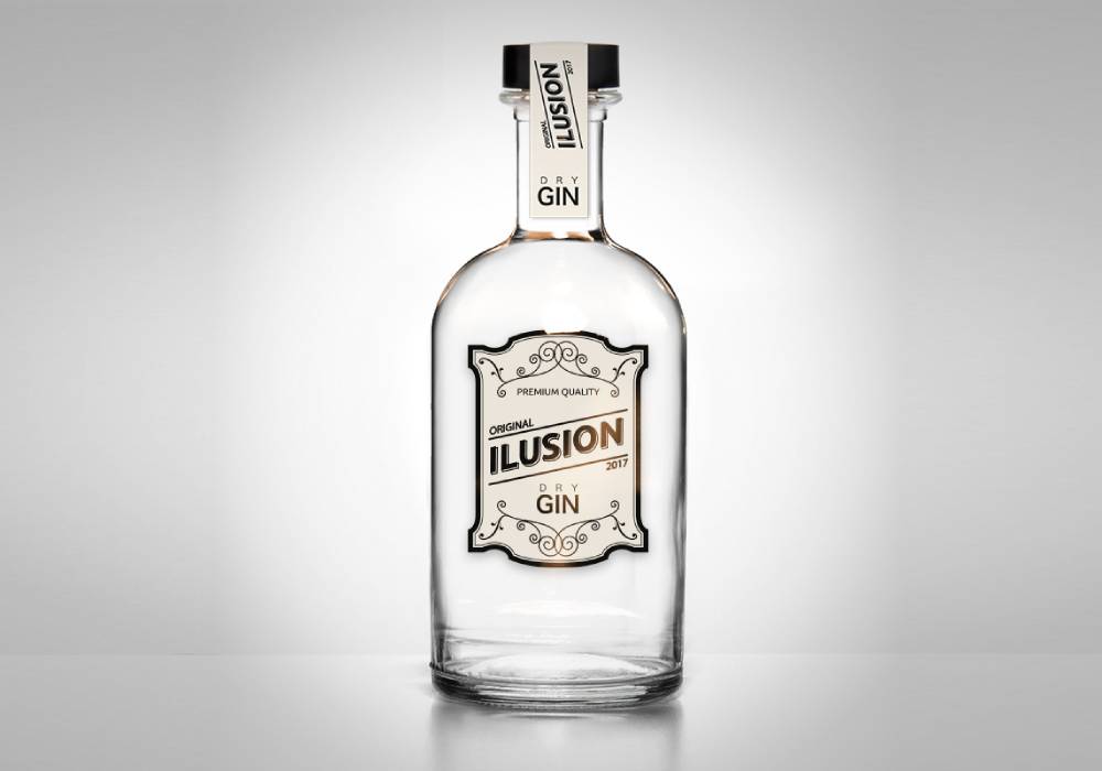 creative gin label design 