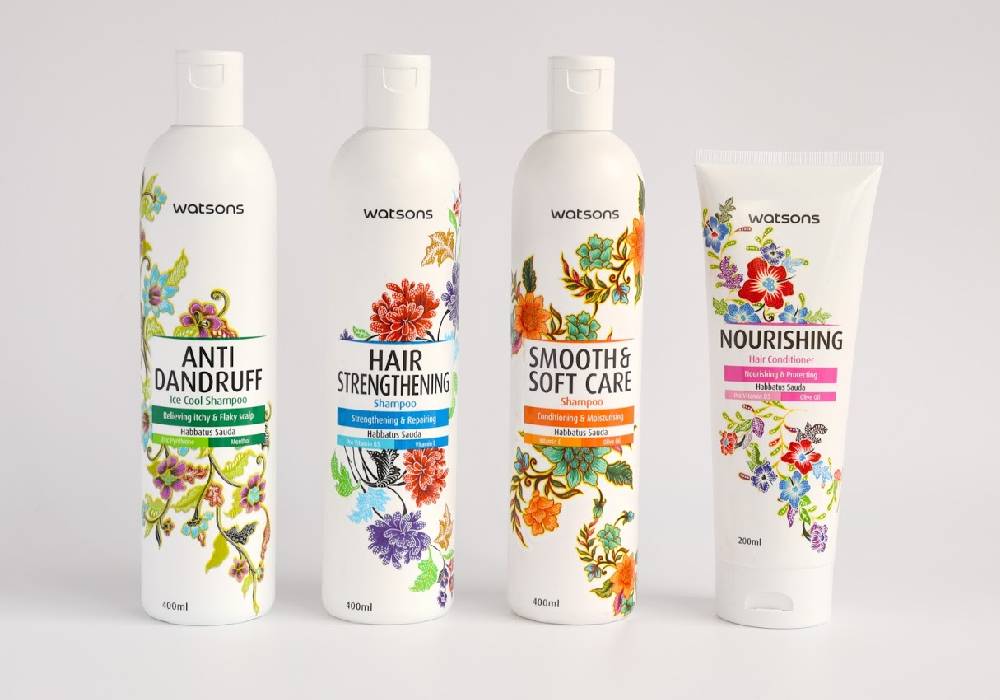 shampoo bottle label design 