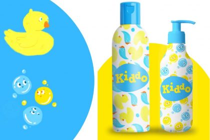 shampoo bottle label design