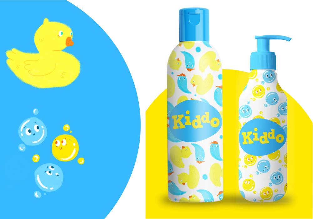 shampoo bottle label design