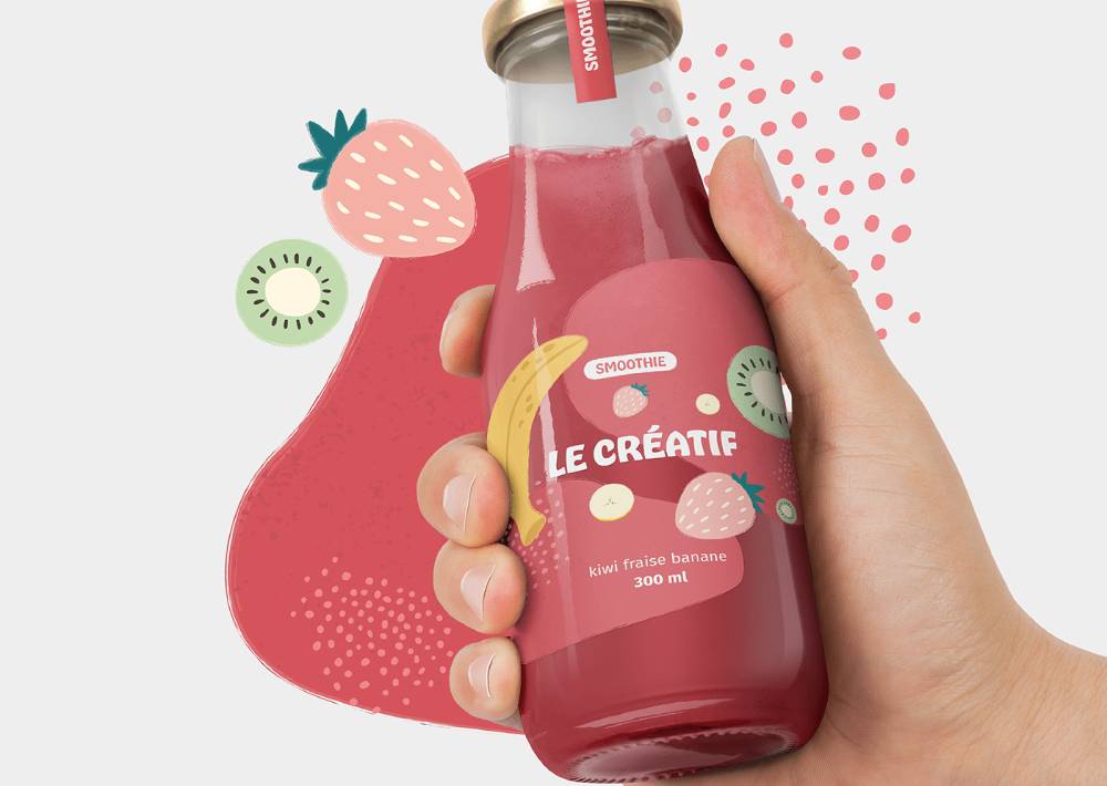 smoothie label design 