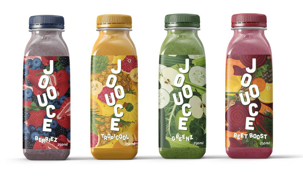 smoothie label design 