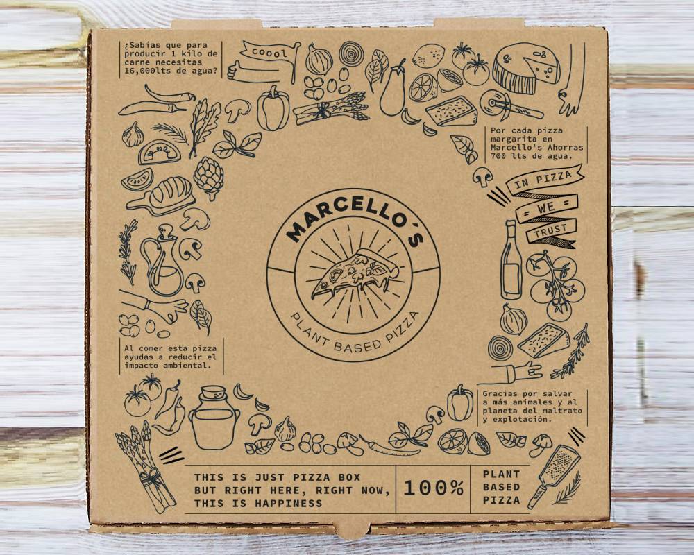 Cartoonish Pizza Boxes : pizza box design