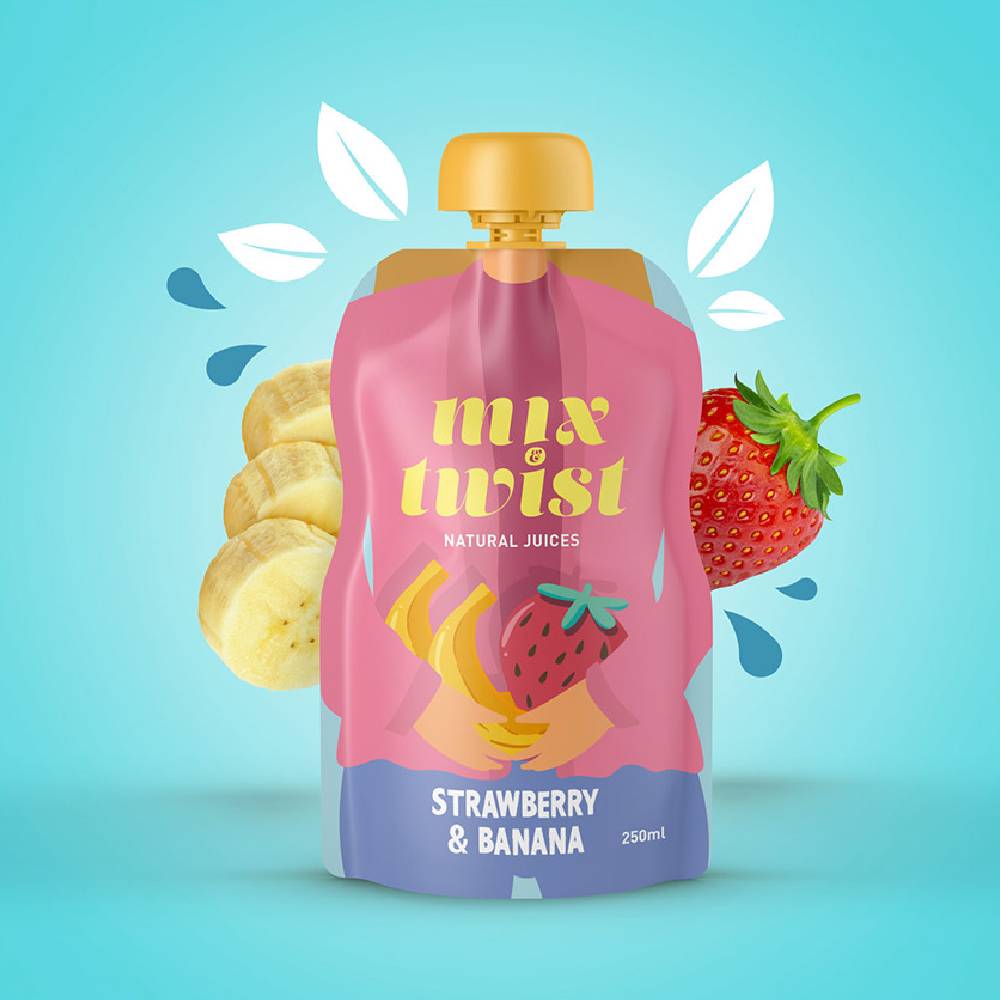 juice squeeze packaging design