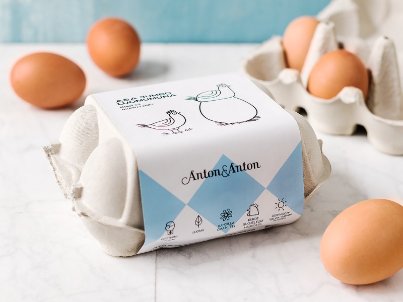 egg box label design