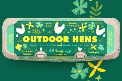 egg box label design