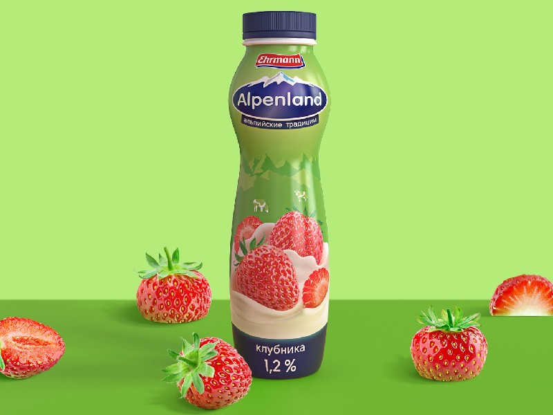 yogurt bottle label design 