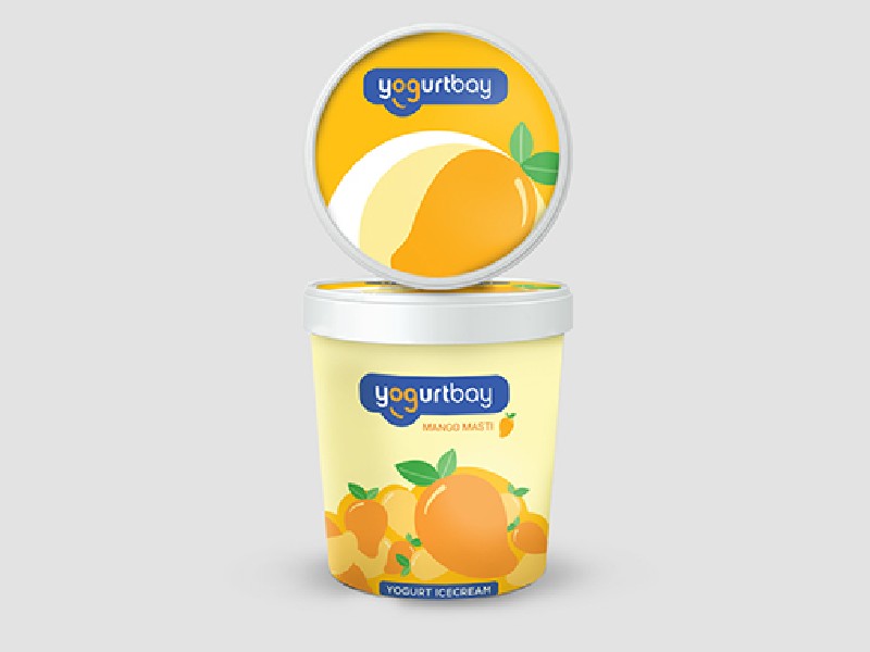 yogurt cup label design