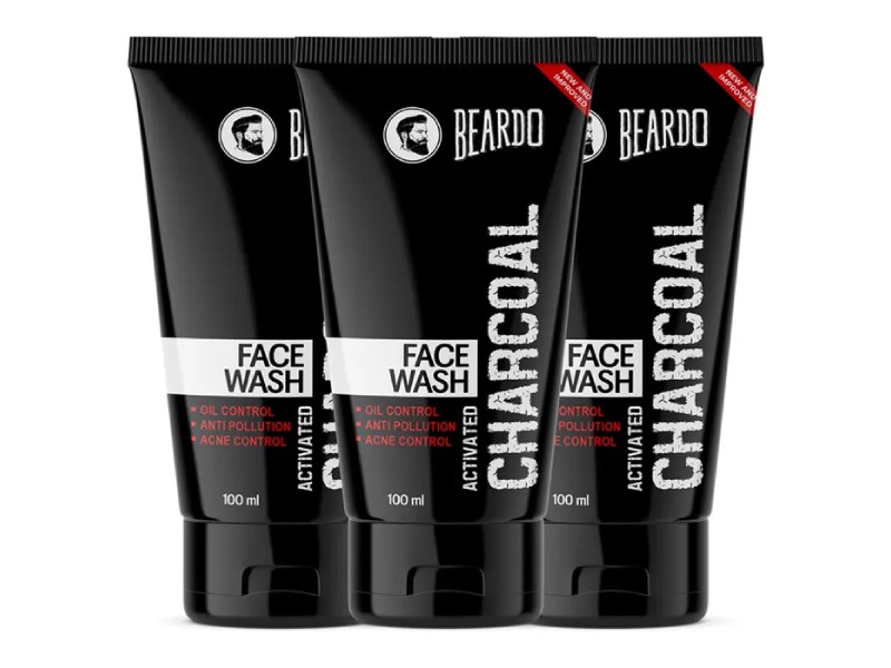 charcoal face wash label design 