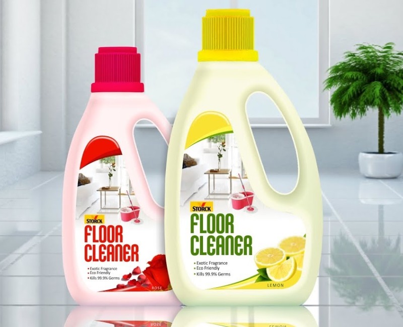 floor cleaner can label design