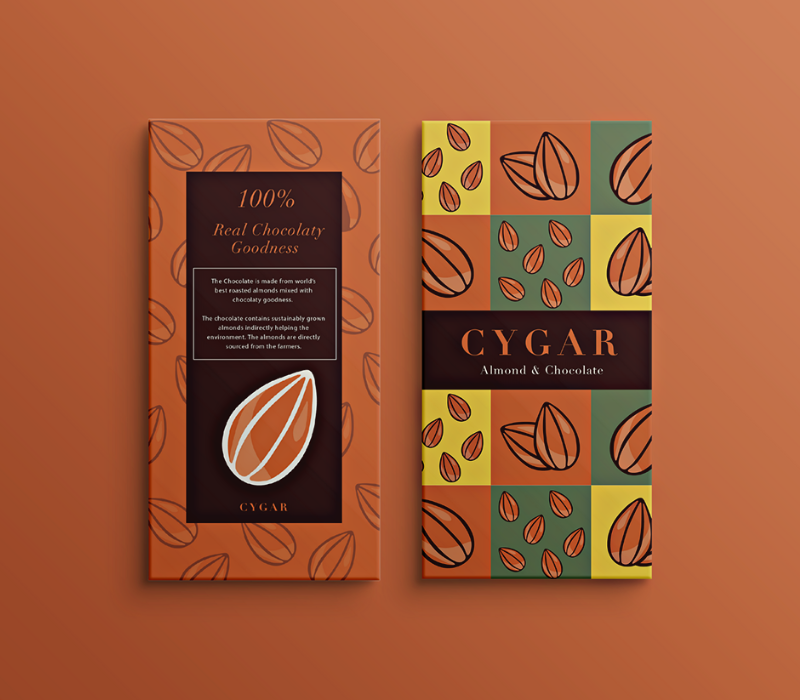 modern chocolate wrapper design