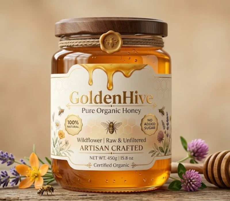 Honey label design