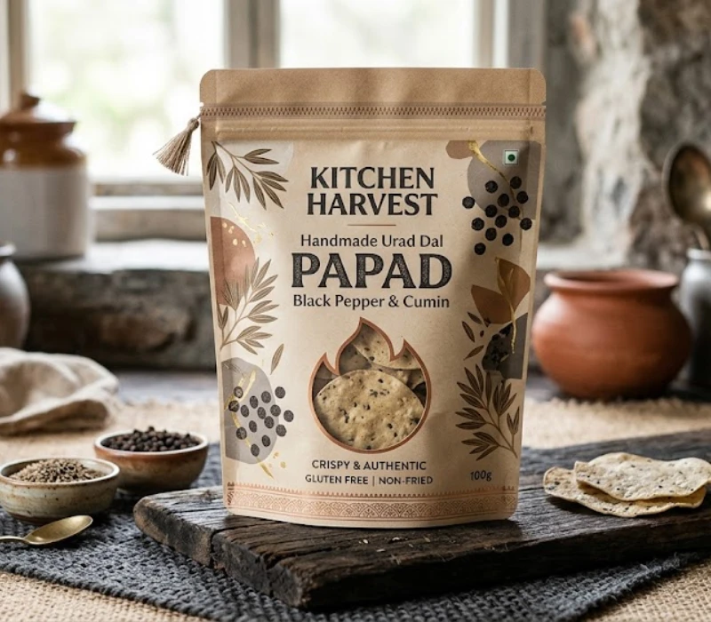 papad packaging design