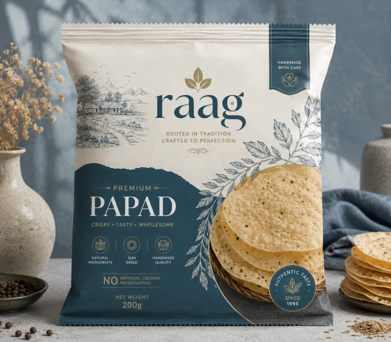 papad packaging design