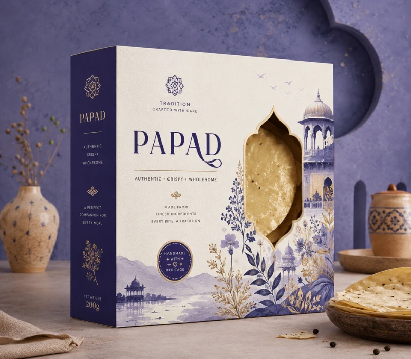 papad packaging design