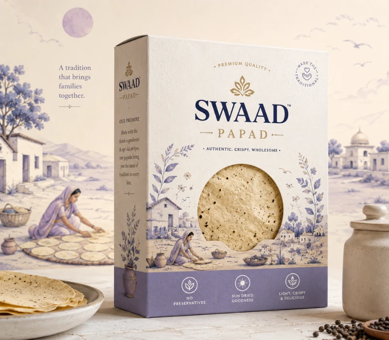 papad packaging design