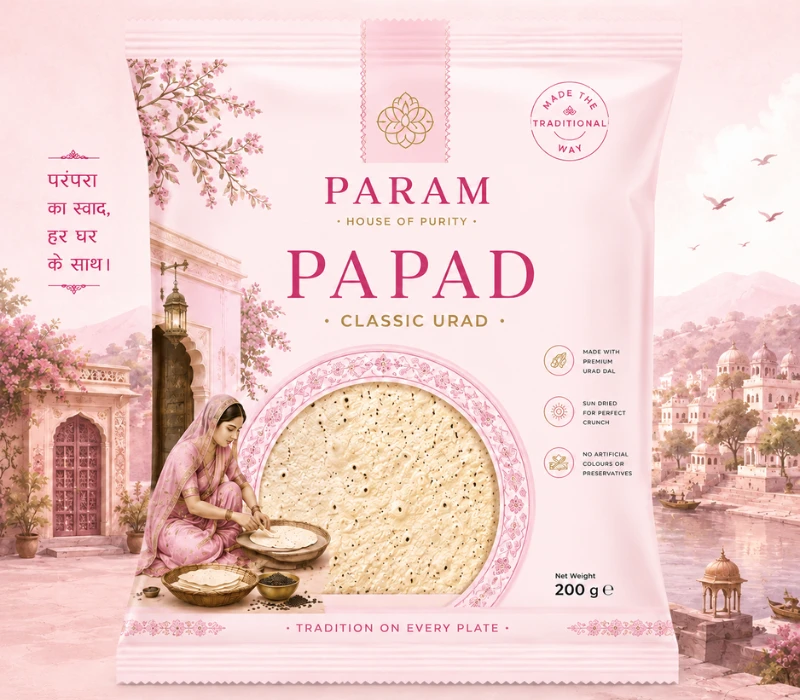 papad packaging design