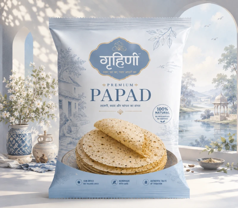 papad packaging design