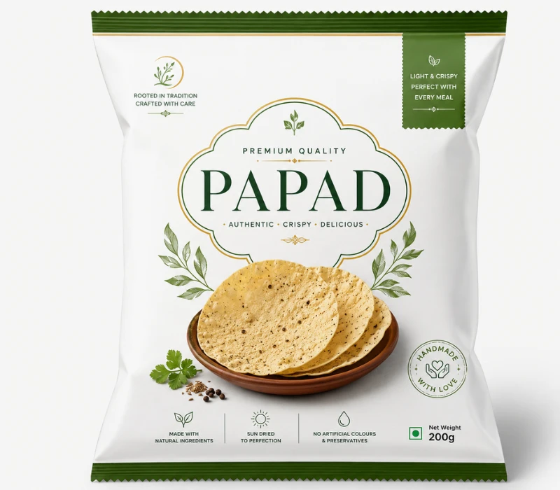 papad packaging design
