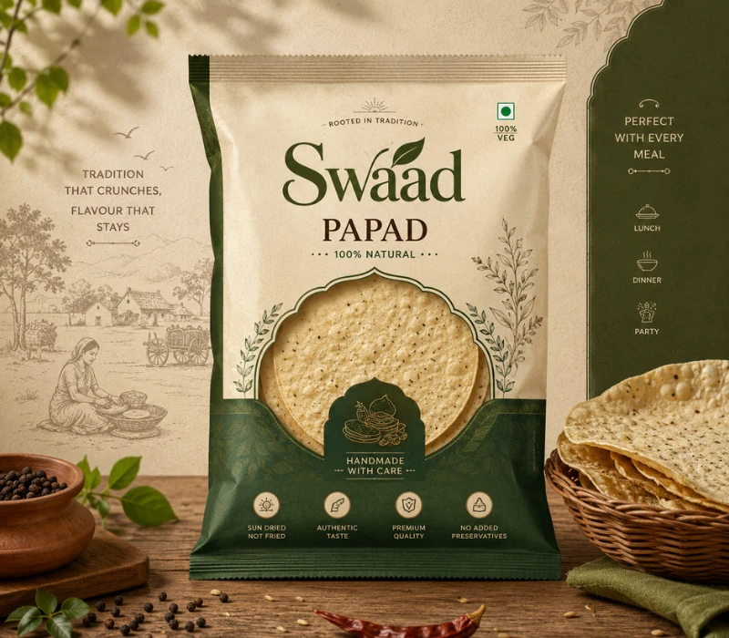 papad packaging design