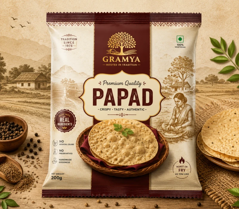 papad packaging design