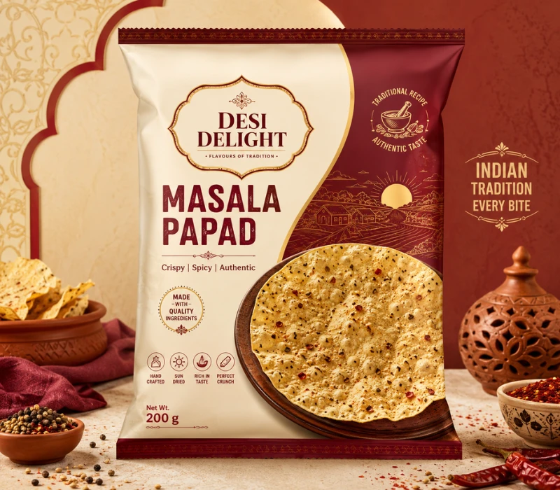 papad packaging design