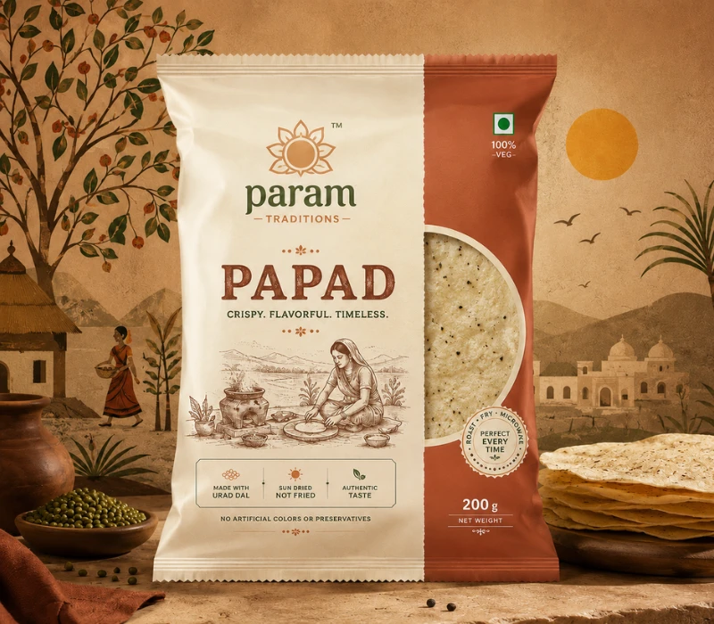 papad packaging design
