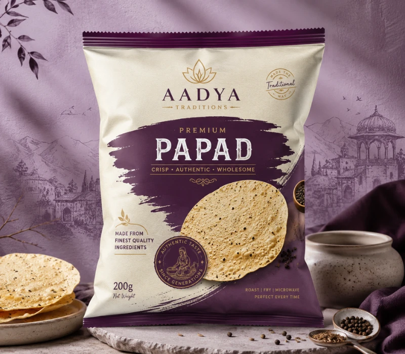 papad packaging design